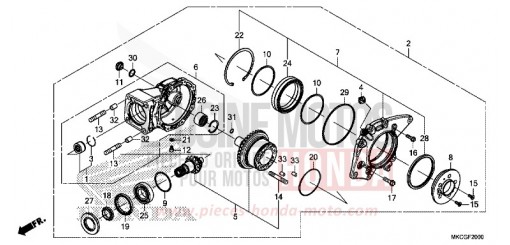 ENGRENAGE MENE DE SORTIE GL1800L de 2020
